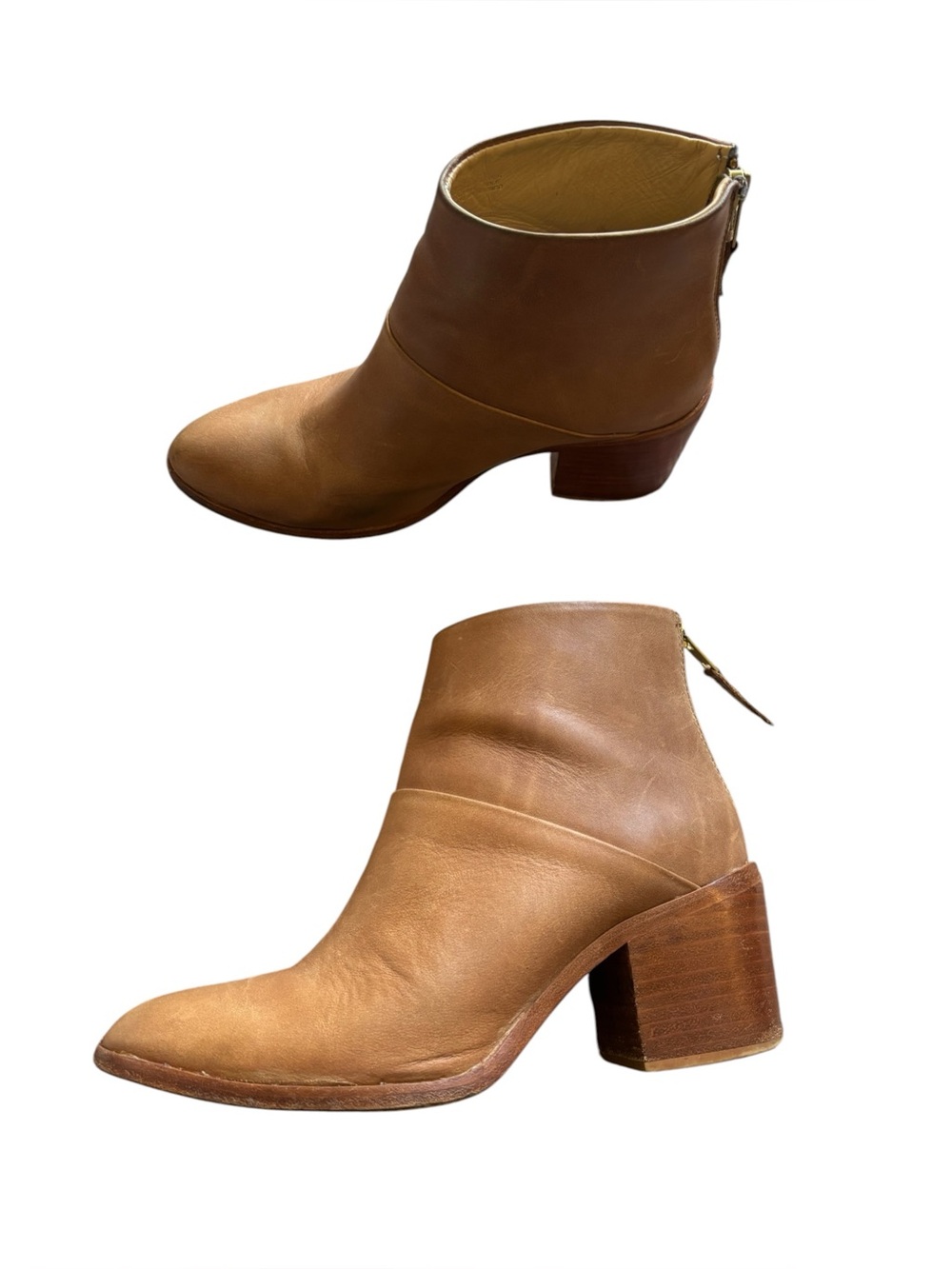 Nisolo Dari Leather Ankle Boots tan boho minimalist quiet luxury western block